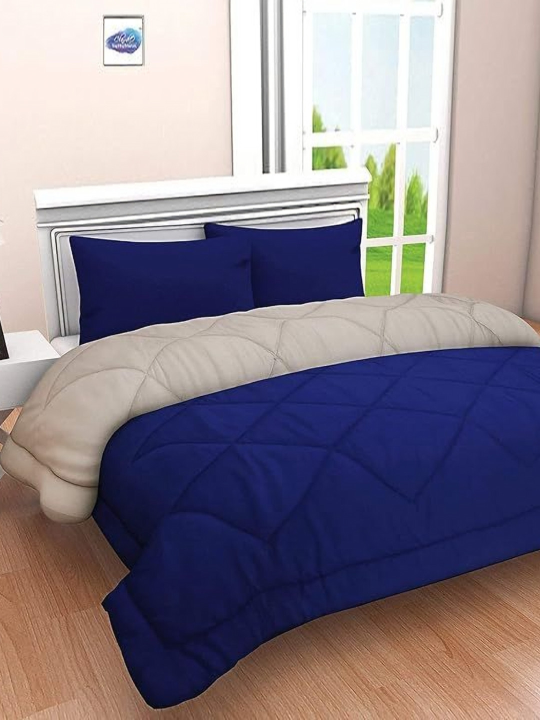 RF RELAXFEEL Navy Blue Heavy Winter 210 GSM Double Bed Comforter