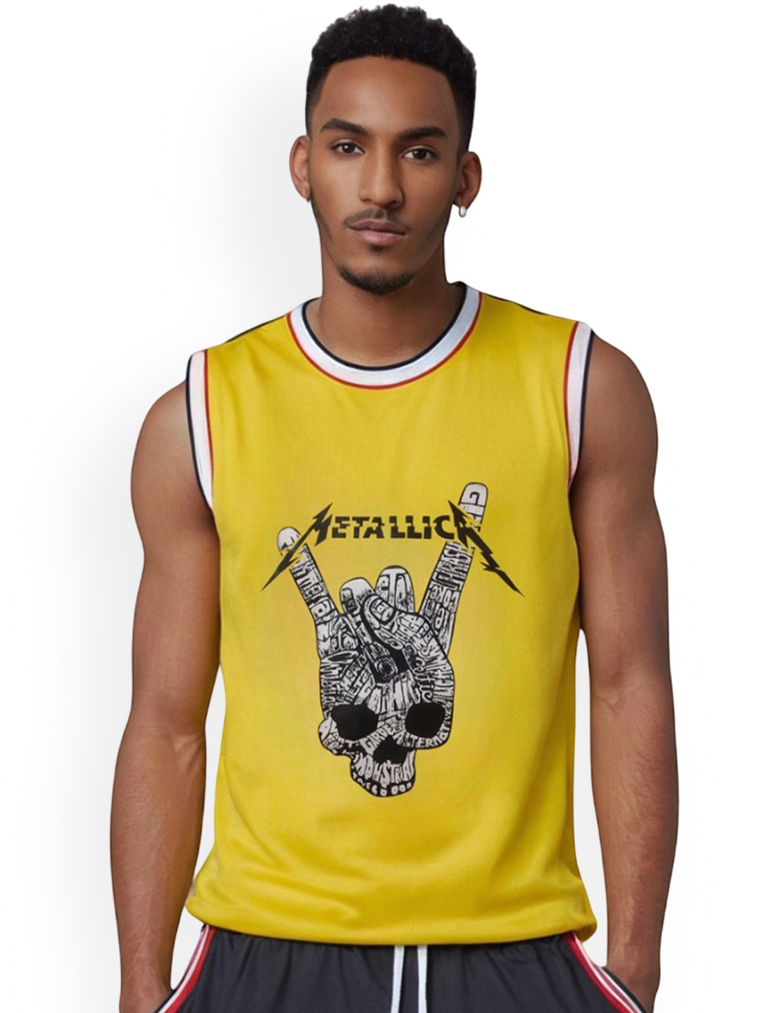 Looks United Printed Gym Vests VST-YLW1018-M