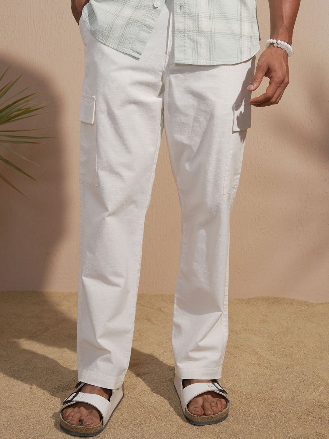 Highlander Men Elasticated Relaxed Cargo Soft Trousers