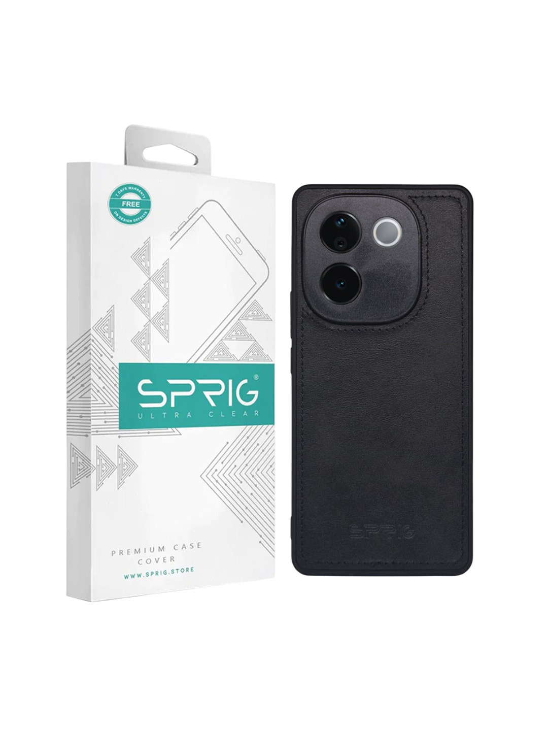 SPRIG Vivo T3 Pro Matte PU Leather Back Cover