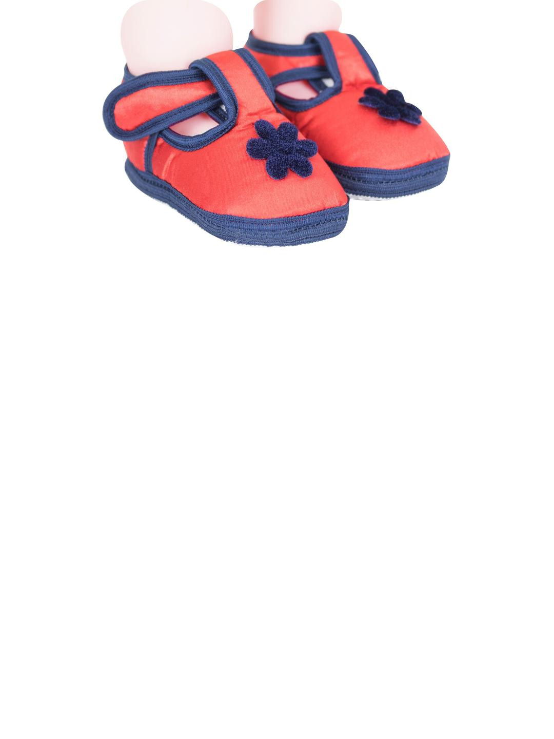 NESKA MODA 6 To 12 MonthsSatin Party Wear Baby Girls Velcro Booties