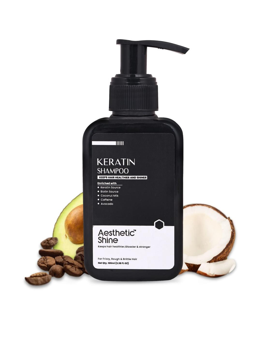 Aesthetic shine Keratin Shampoo With Avocado & Biotin - 100 ml