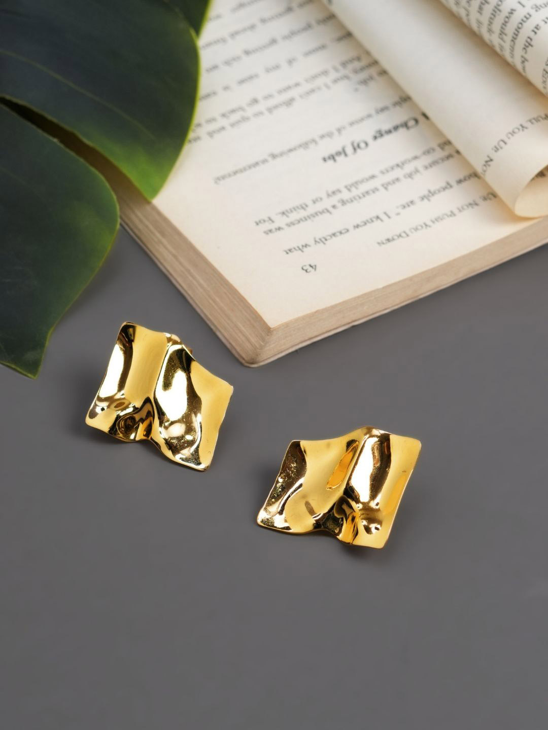 Basraa Gold-Plated Squared Shaped Studs