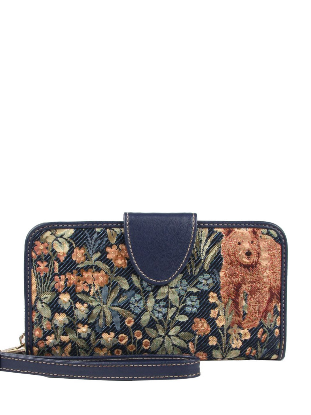 Henney Bear Women Animal Textured Two Fold Wallet