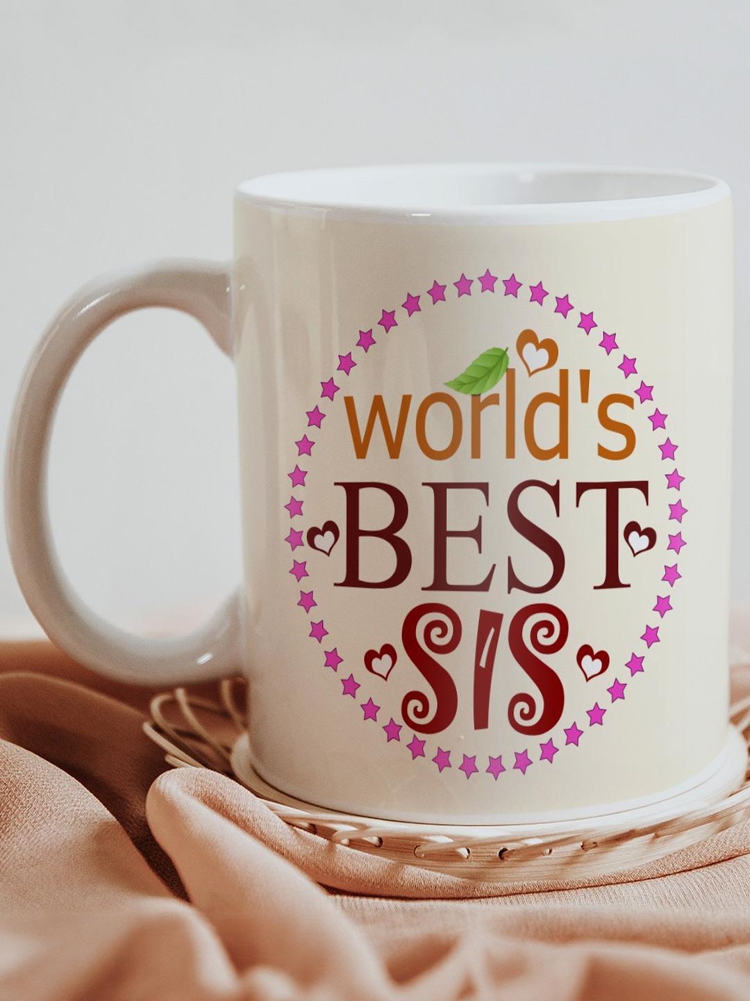 SKYTRENDS Arabian Nights Multicoloured Typography Ceramic Handmade Mug-325ml