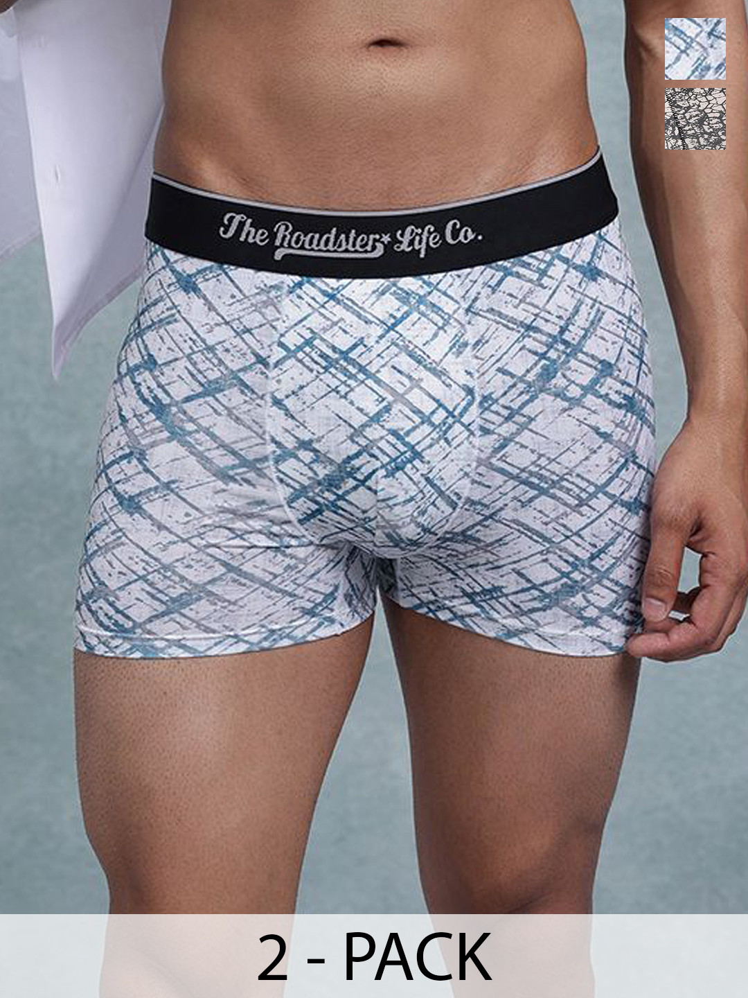 The Roadster Lifestyle Co Pack Of 2 Printed Trunks-PACK OF 2-PV-Print-RO7-RO14-S