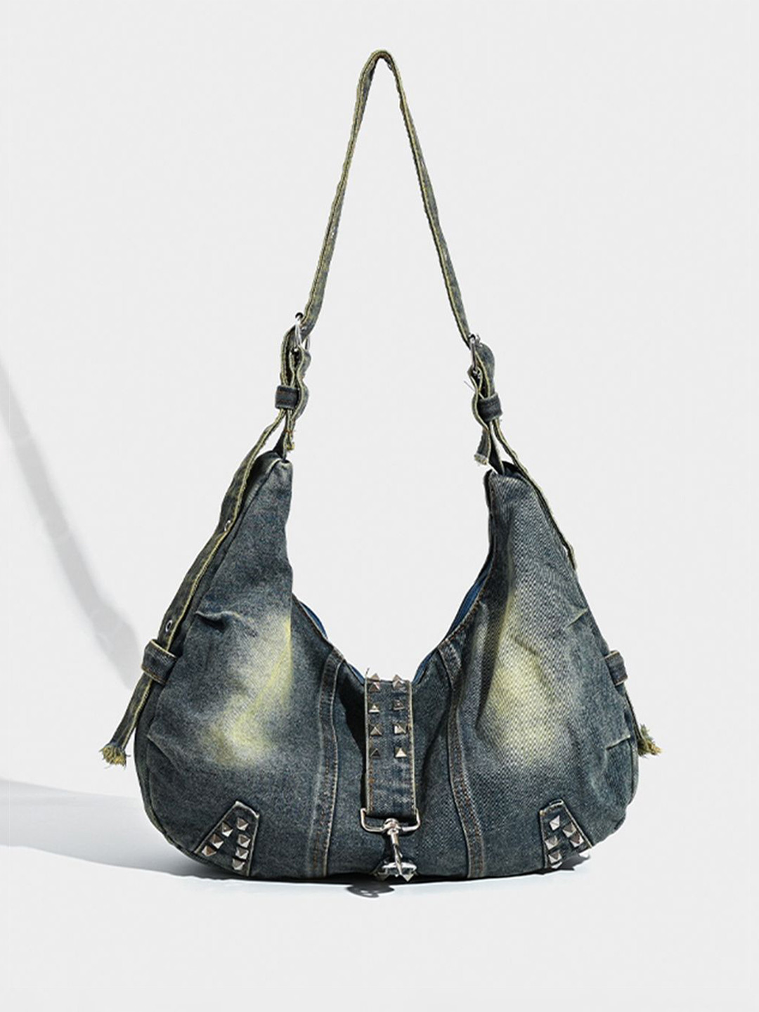 RAVE Textured Large Half Moon Shoulder Bag