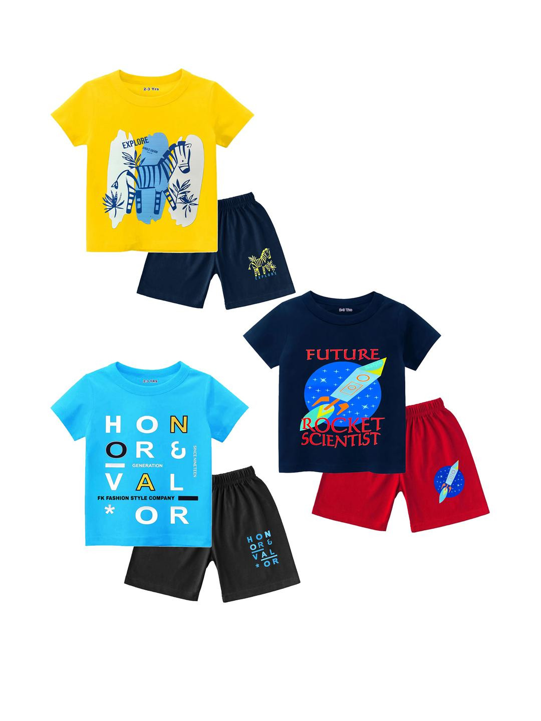 Tik Tok WEARS Boys Printed T-shirt with Shorts