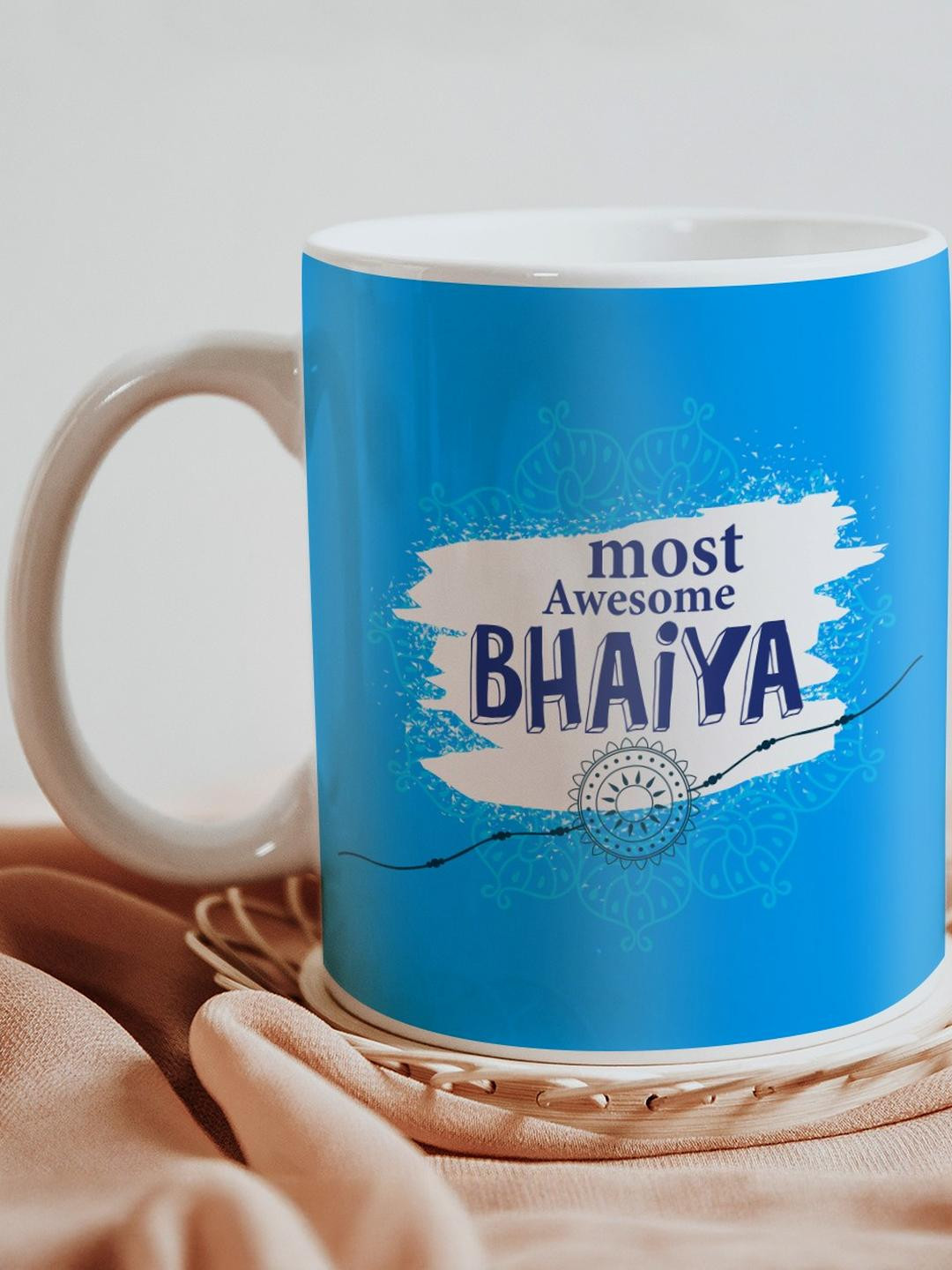 SKYTRENDS Merlot Auric Multicoloured Typography Ceramic Microwave Safe Mug-325ml