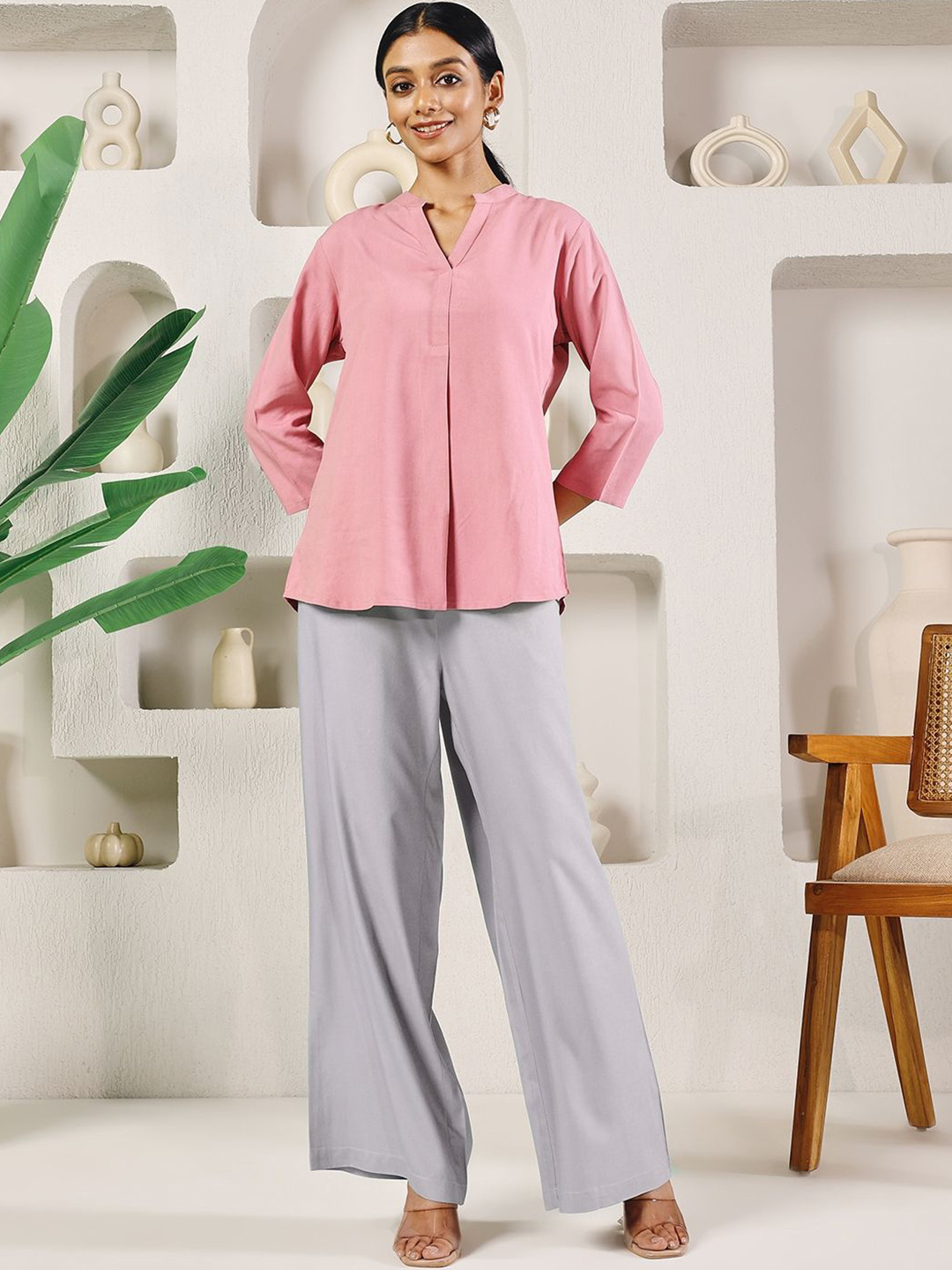 FIORRA Women Straight Fit Palazzos