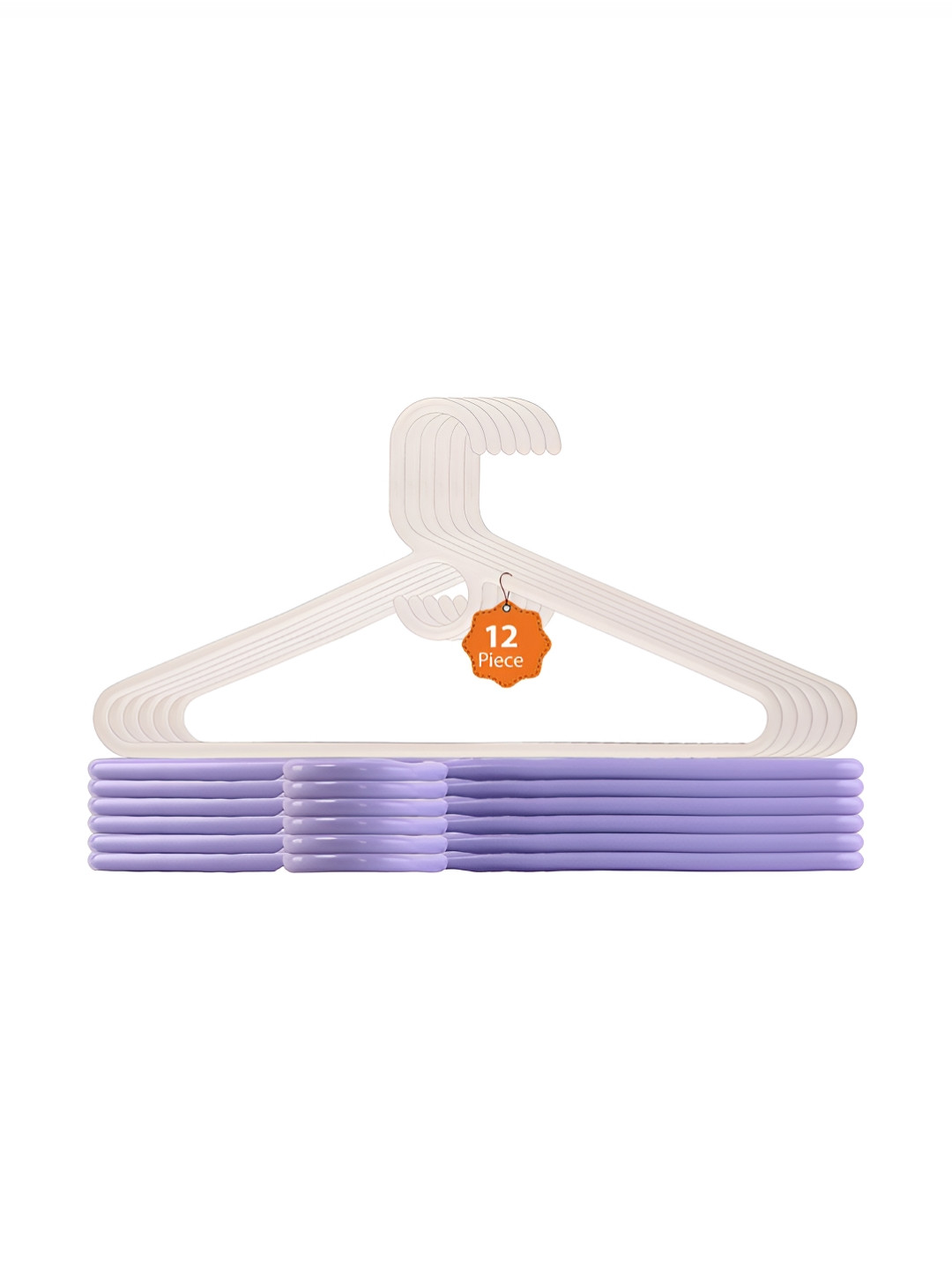 Aura 12-Pcs White & Purple Bar Hangers