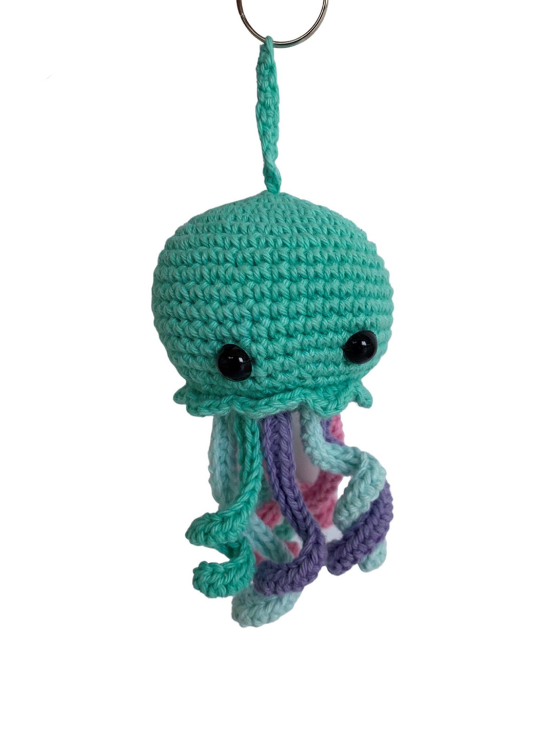 My Yarnery Textured Cotton  Octopus Key Chain