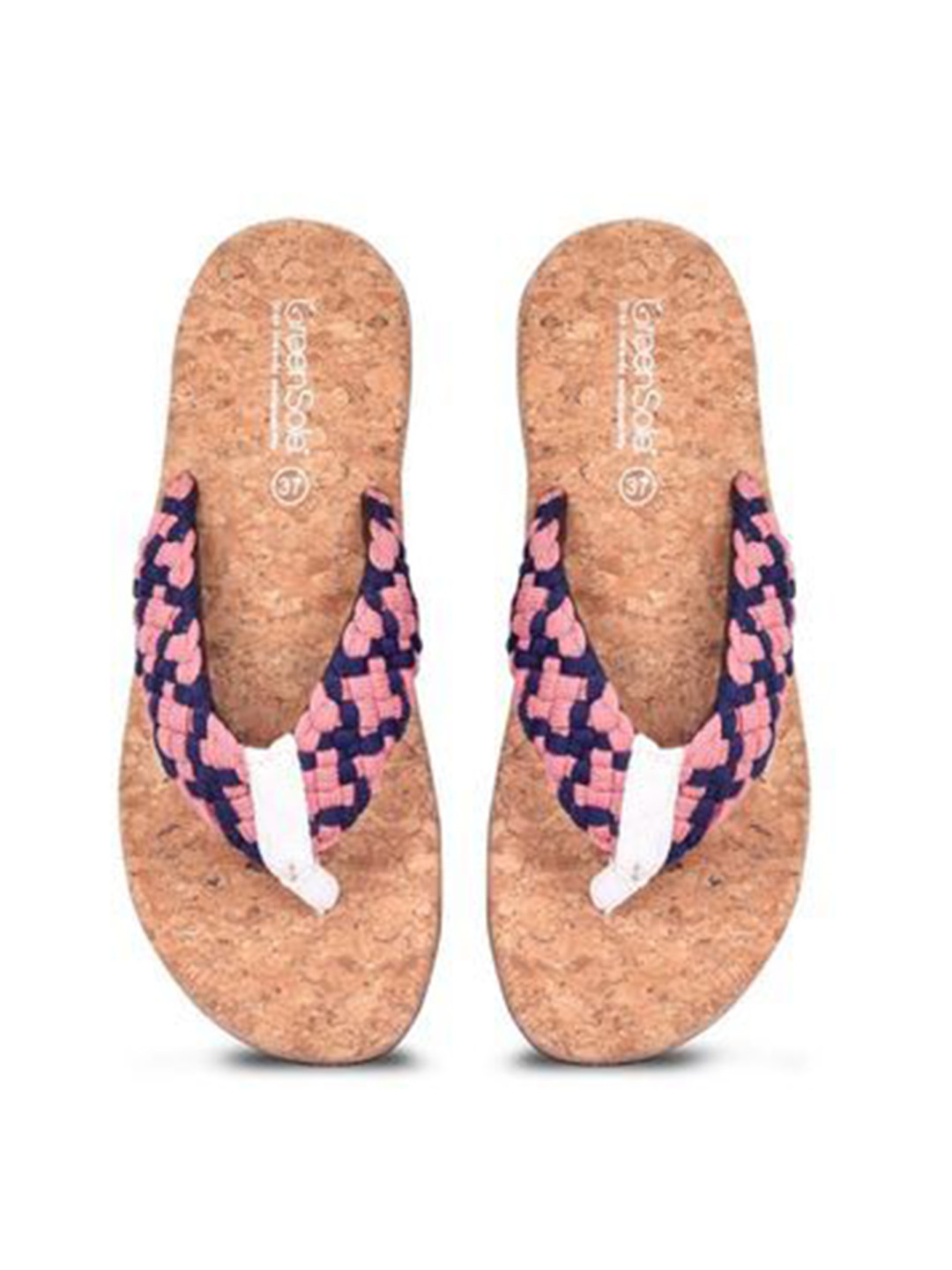 Greensole Women Alfa Blush Braided Comfortable Flip Flops