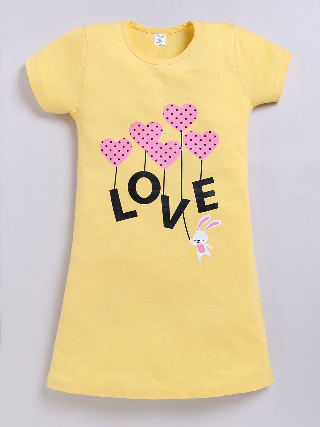 Todd N Teen Girls Graphic Printed Knee Length Nightdress