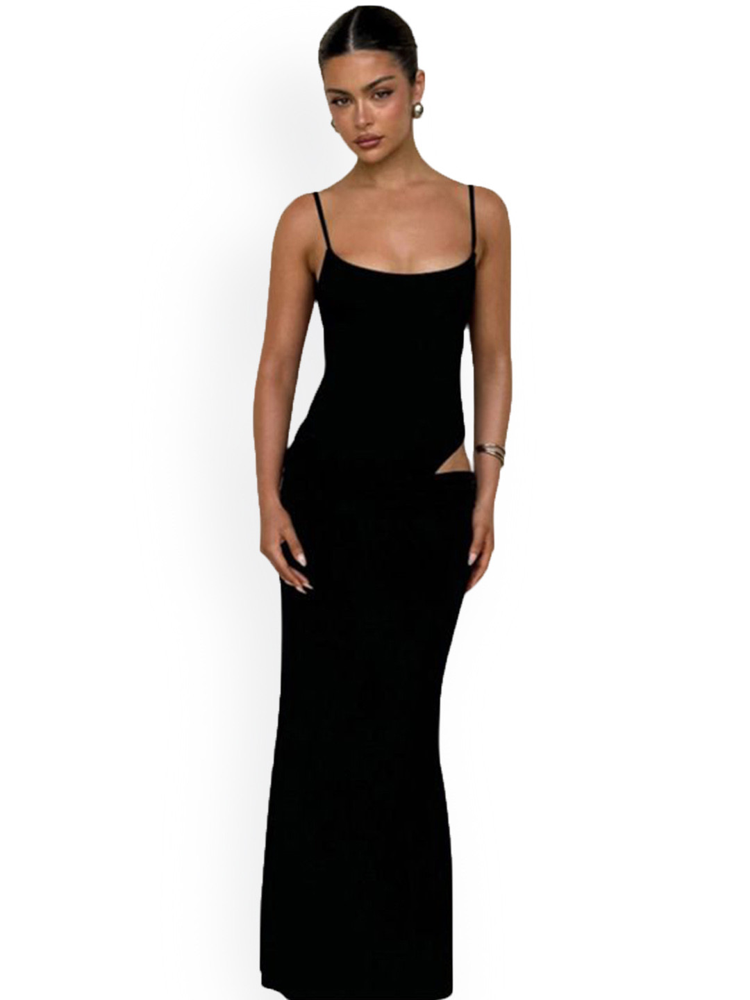 MIAKEE Shoulder Strap Bodysuit With Skirt Co-Ords