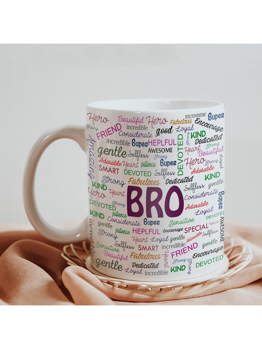 SKYTRENDS Imported Hollywood Multicoloured Typography Ceramic Microwave Safe Mug-325ml