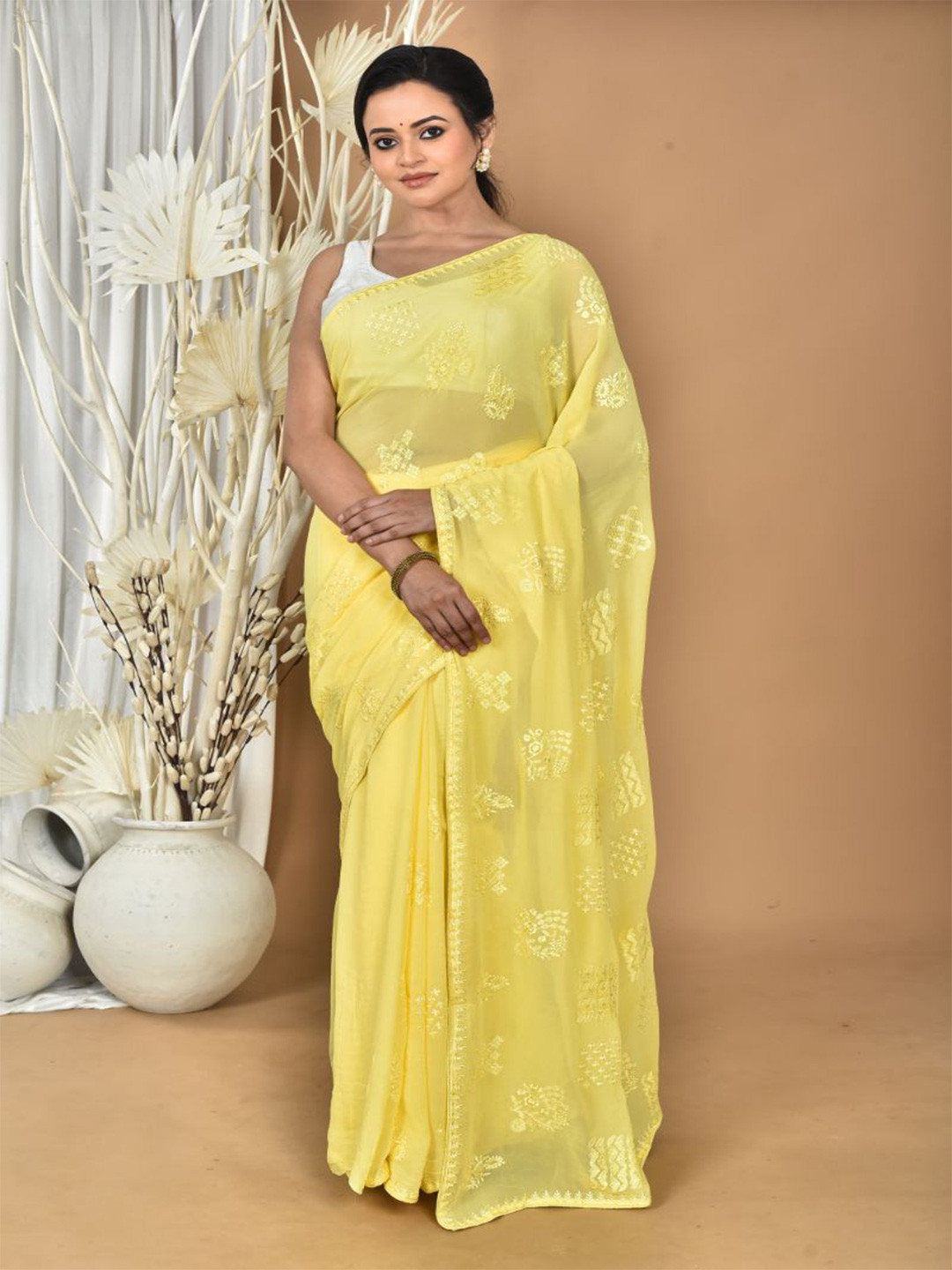 Morchari Ethnic Motifs EEmbroidered Saree