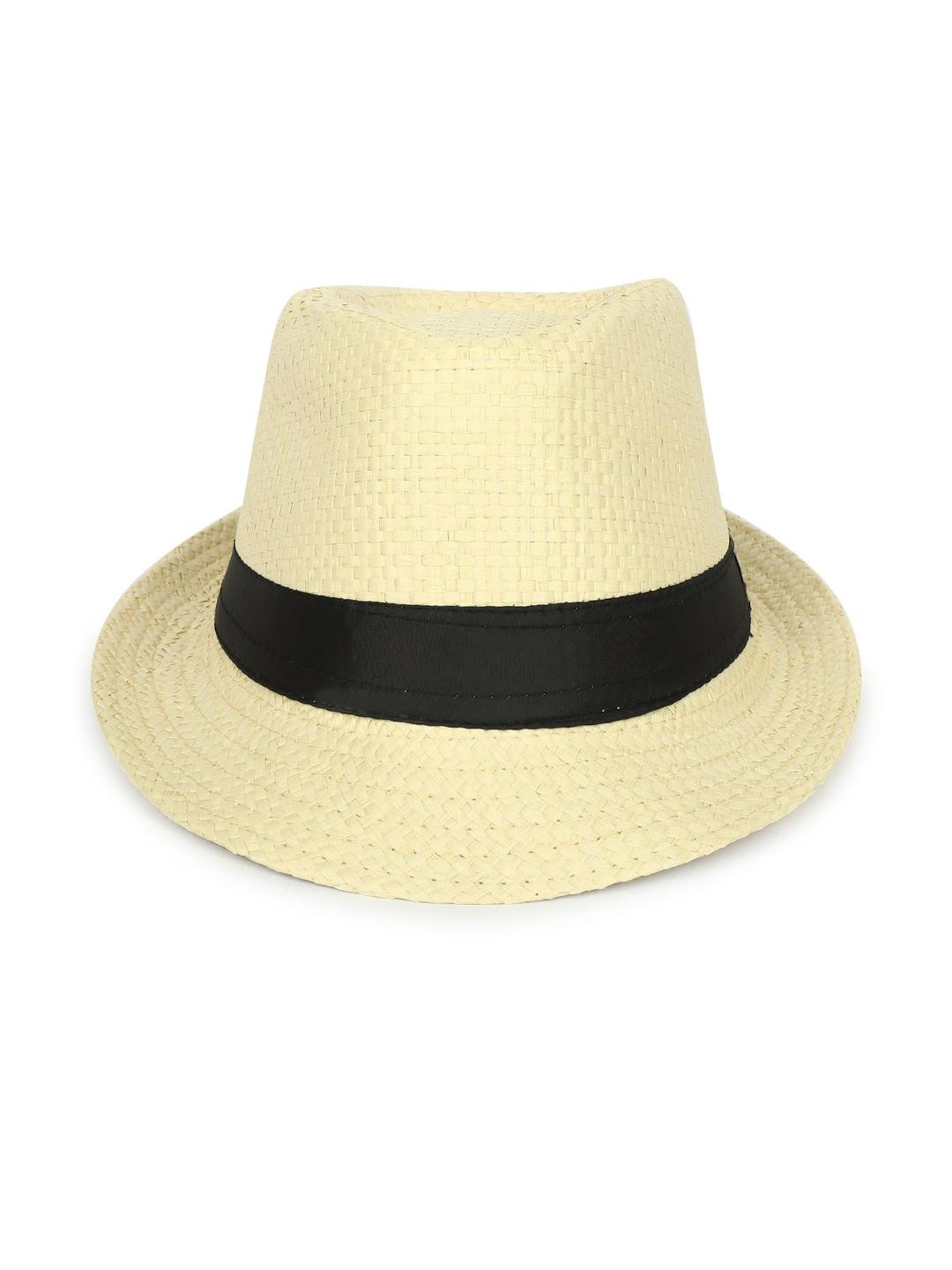 Zacharias Men Khaki Self Design Sun Hat
