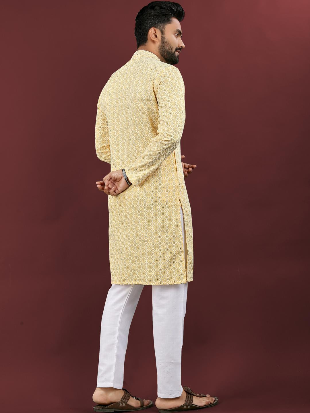 Chikan Embroidery kurta pajama set