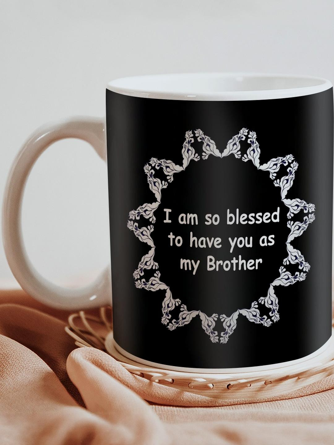 SKYTRENDS Patriotic Slogan Multicoloured Typography Ceramic Microwave Safe Mug-325ml