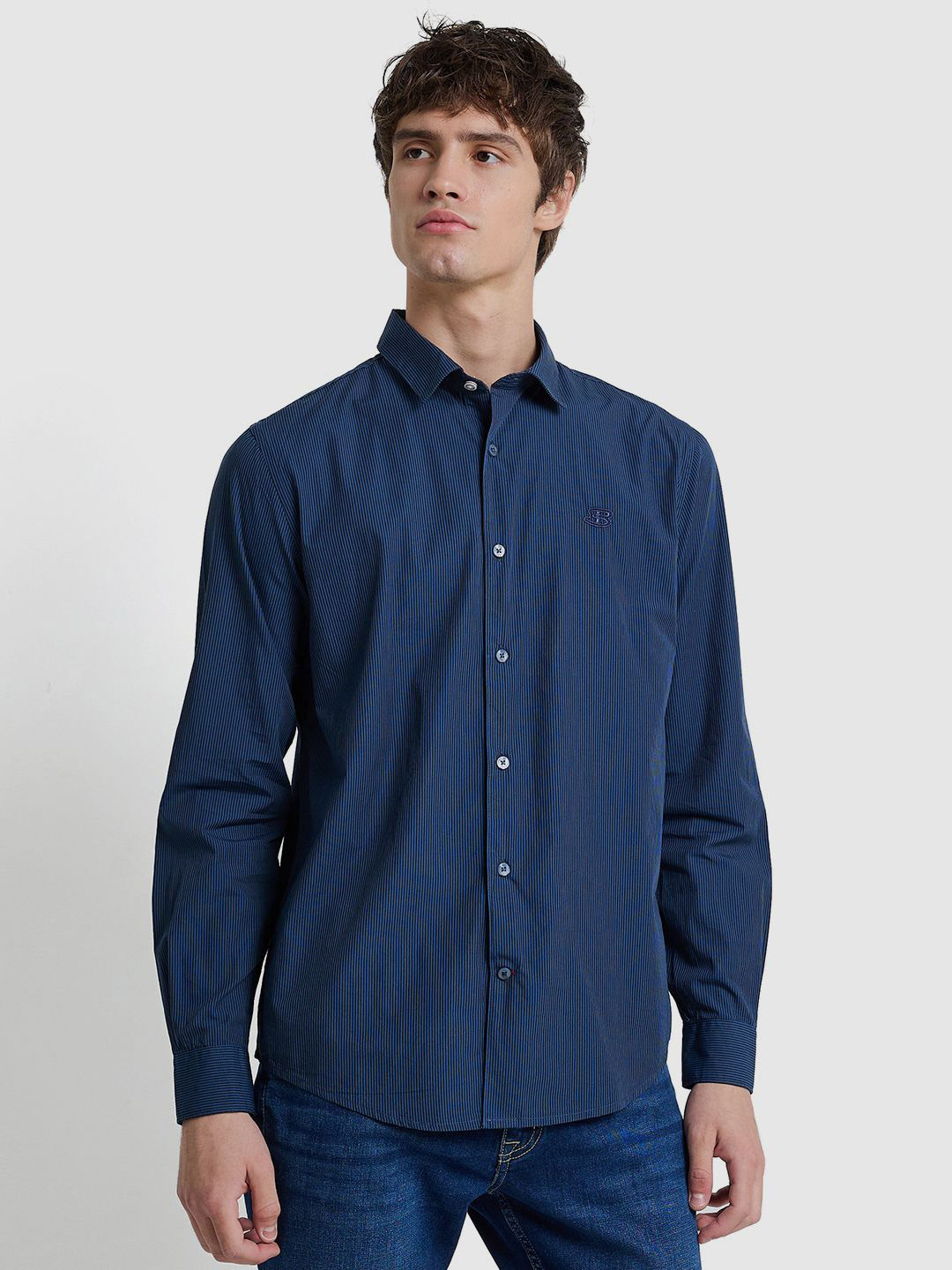 BEN SHERMAN Spread Collar Long Sleeves Pure Cotton Classic Shirt