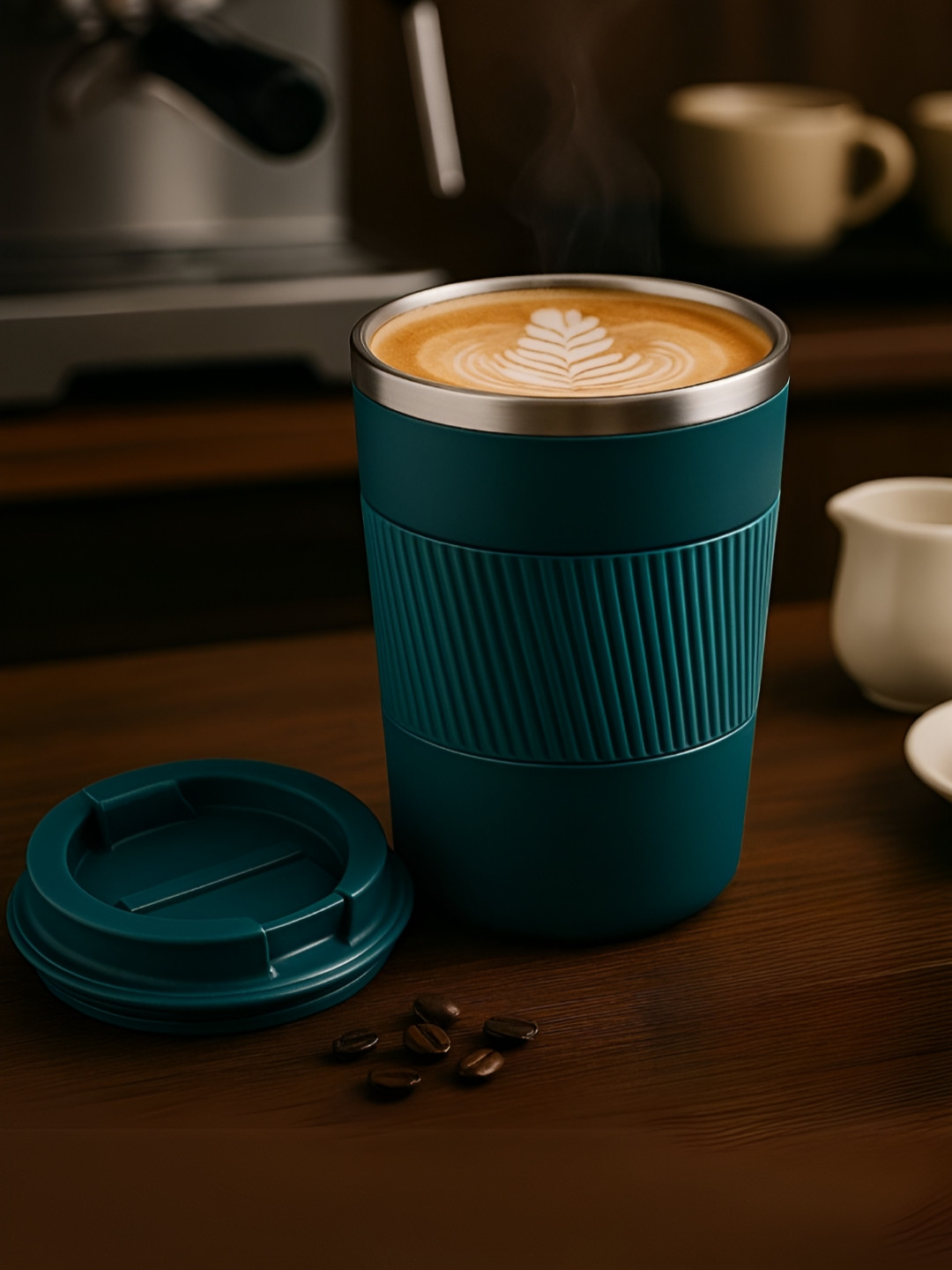 Myntra Elegant Homes Popsicle Blue Textured Stainless Steel Dishwasher Safe Mug-380ml