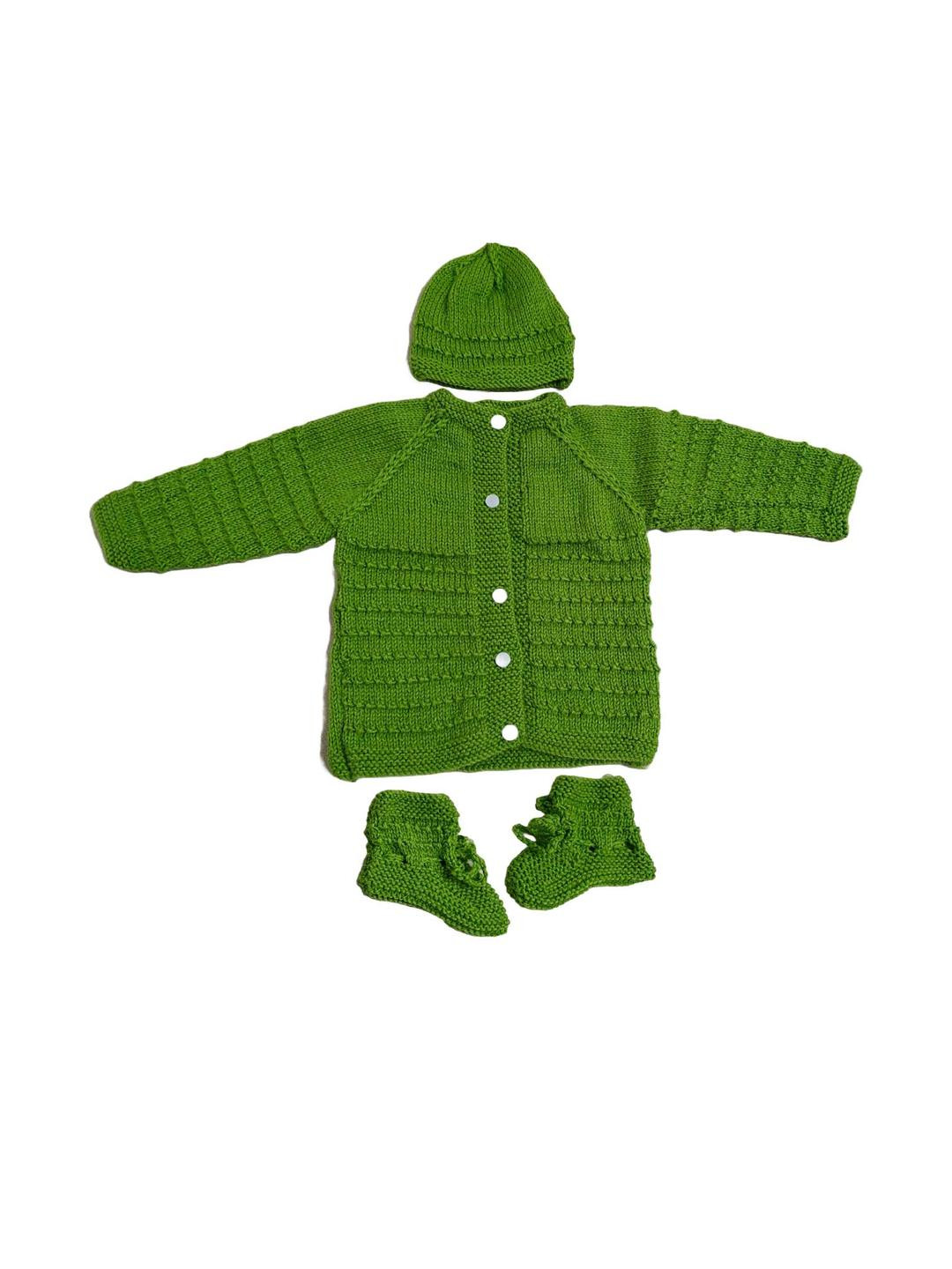 Cute Collection Unisex Kids Striped Woollen Cardigan
