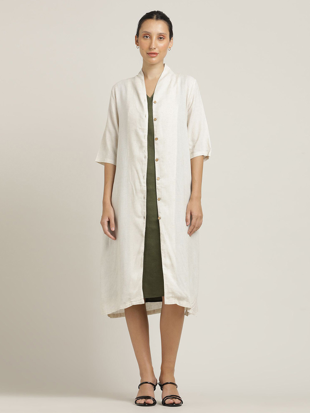 Saltpetre Women Formal V-Neck A-Line Midi Dress