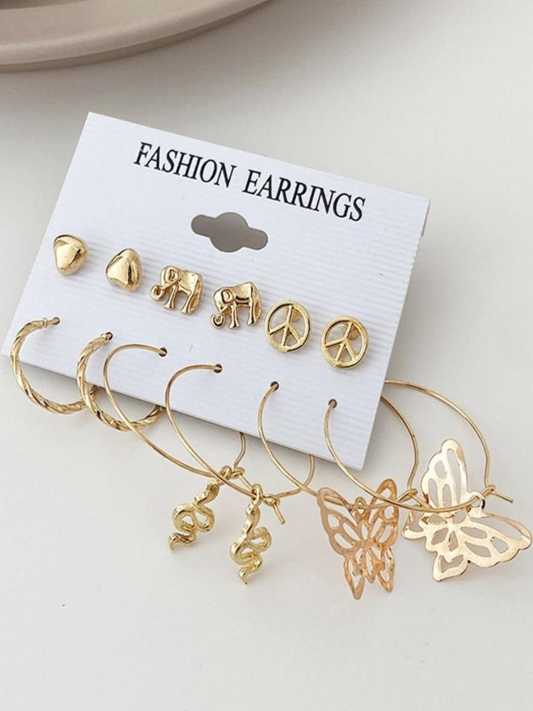 Tipsy Closet Gold-Plated Circular Stud Earrings