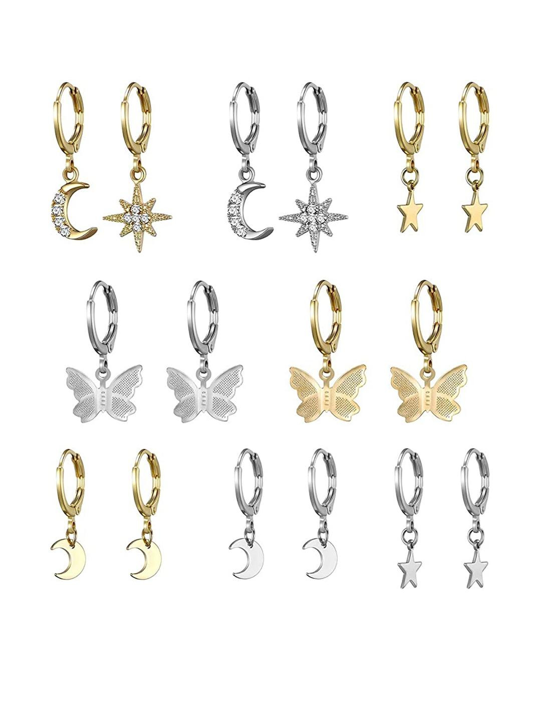 Tipsy Closet Gold-Plated Circular Stud Earrings