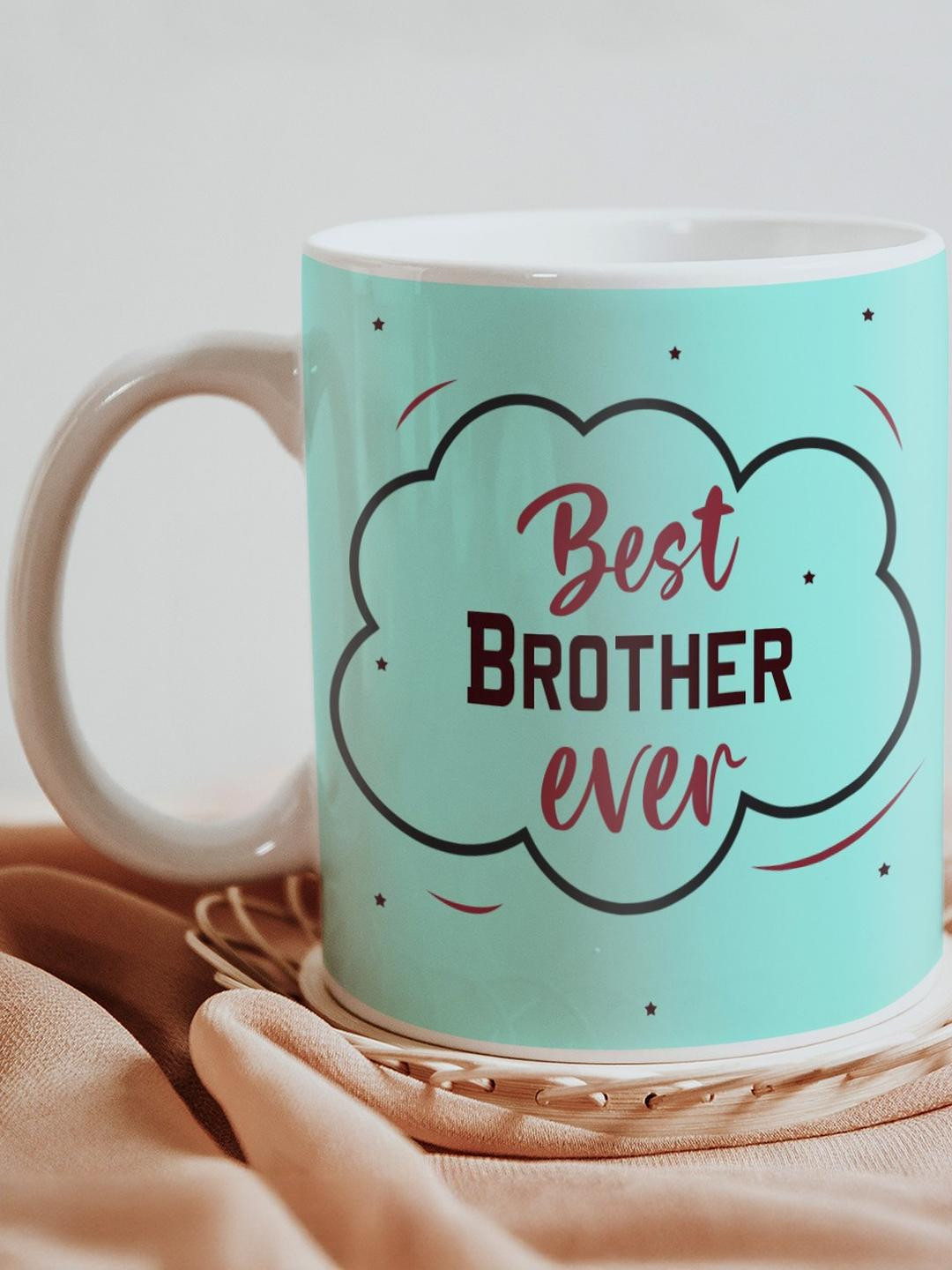 SKYTRENDS Vintage Verve Multicoloured Typography Ceramic Handmade Mug-325ml