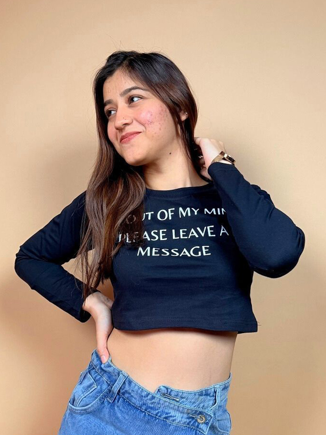 JAC INDIAN Women Print Cotton Crop Top