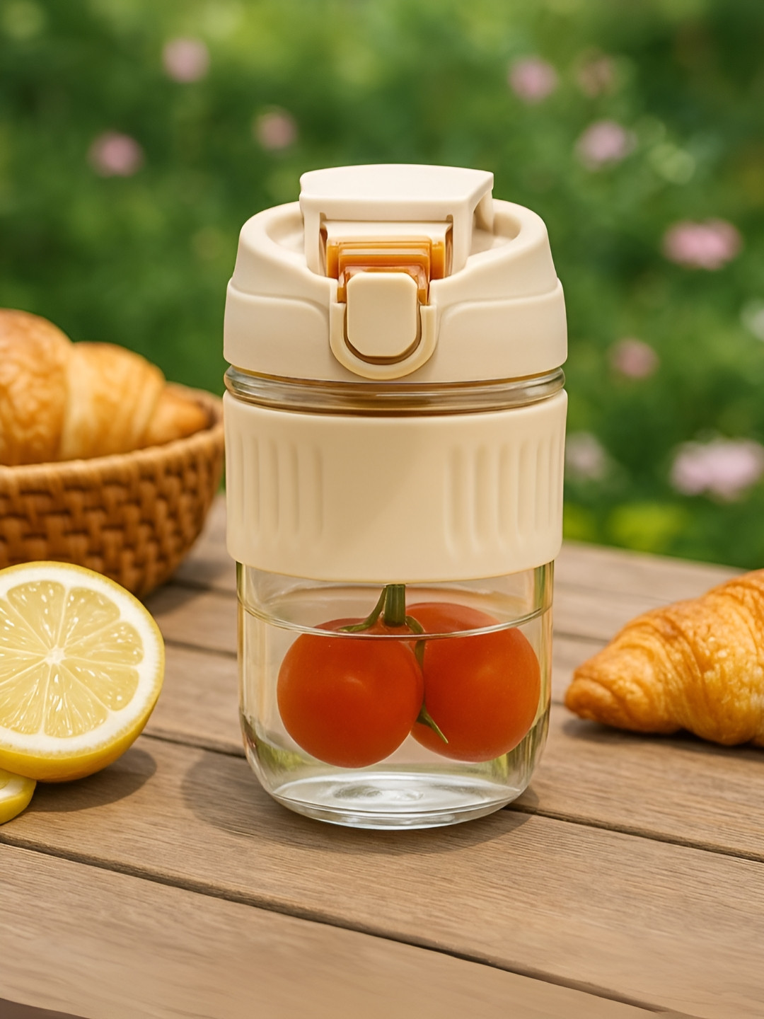 Myntra Elegant Homes Blue Universe White Glass Handmade Mug-350ml