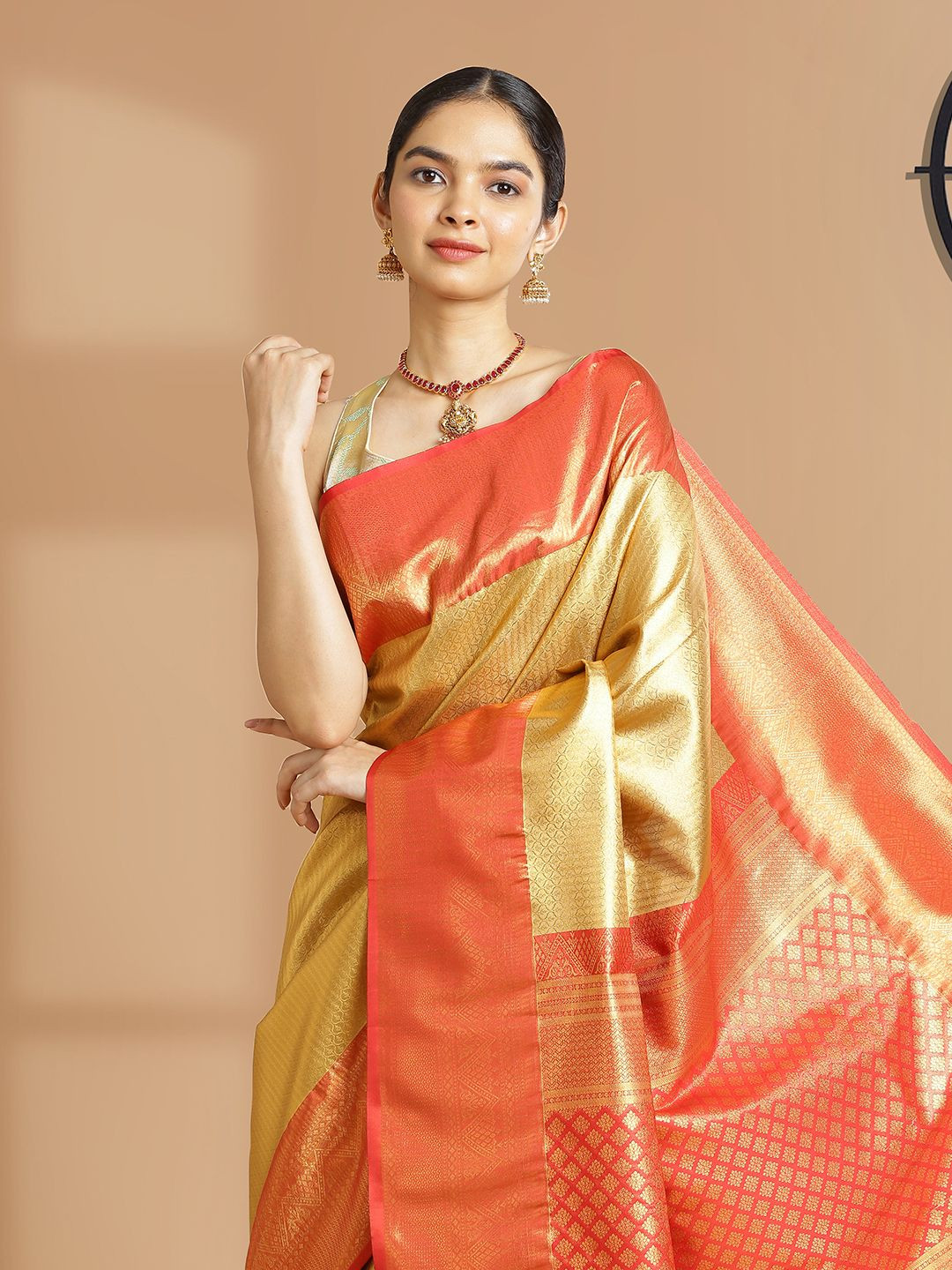 Kalyan Silks Woven Design Zari Tissue Saree