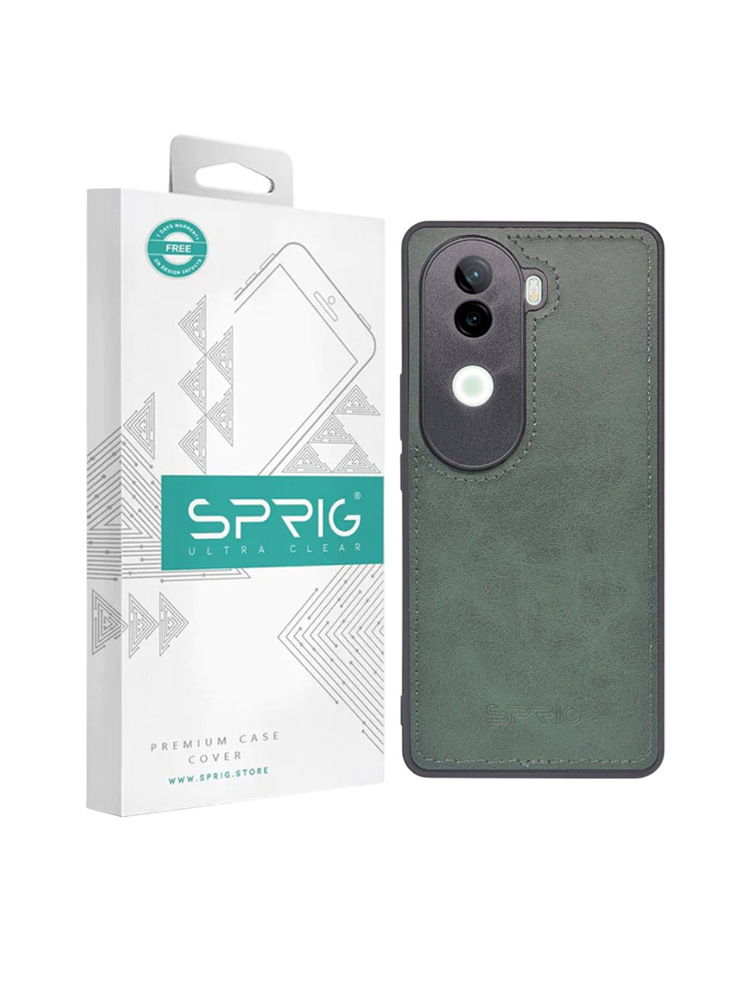 SPRIG IQOO Z9s Pro Matte PU Leather Back Cover