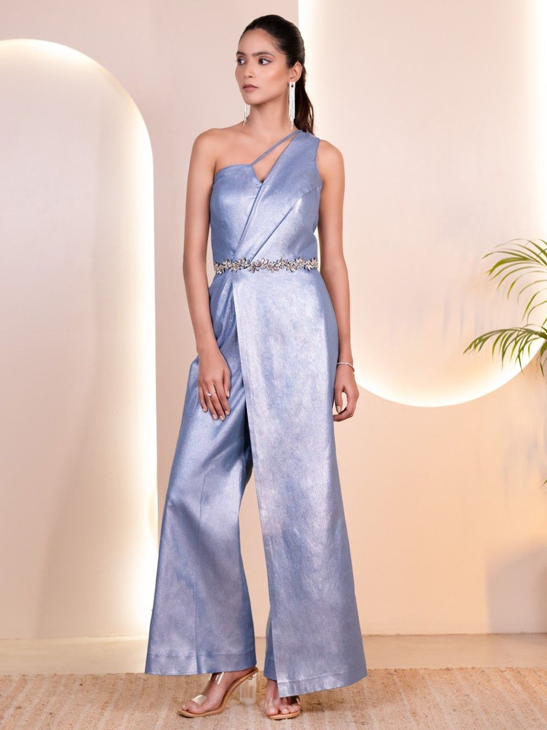 THE BEHRUZ THEORY Women One Shoulder Basic Jumpsuit