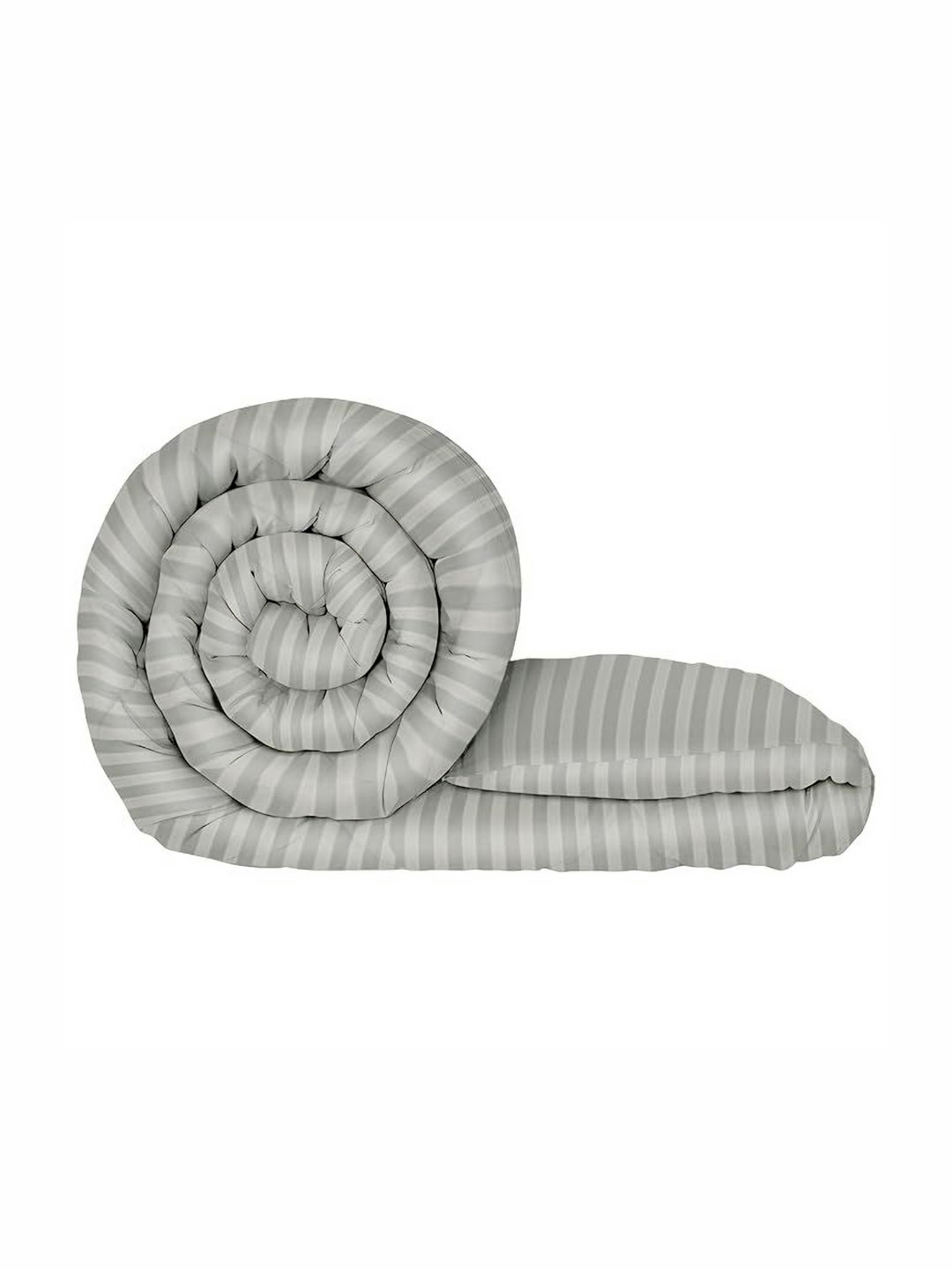 RF RELAXFEEL Grey & White Striped Microfiber Heavy Winter 210 GSM Double Bed Comforter