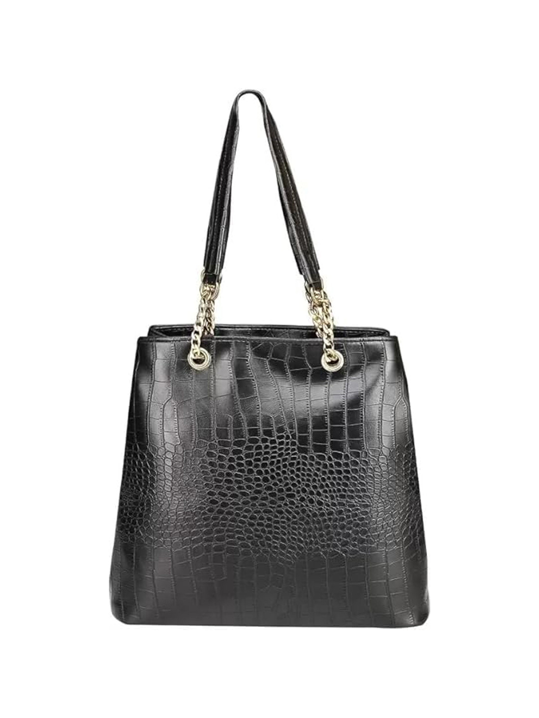 DAISY STAR Geometric Textured Swagger Shoulder Bag