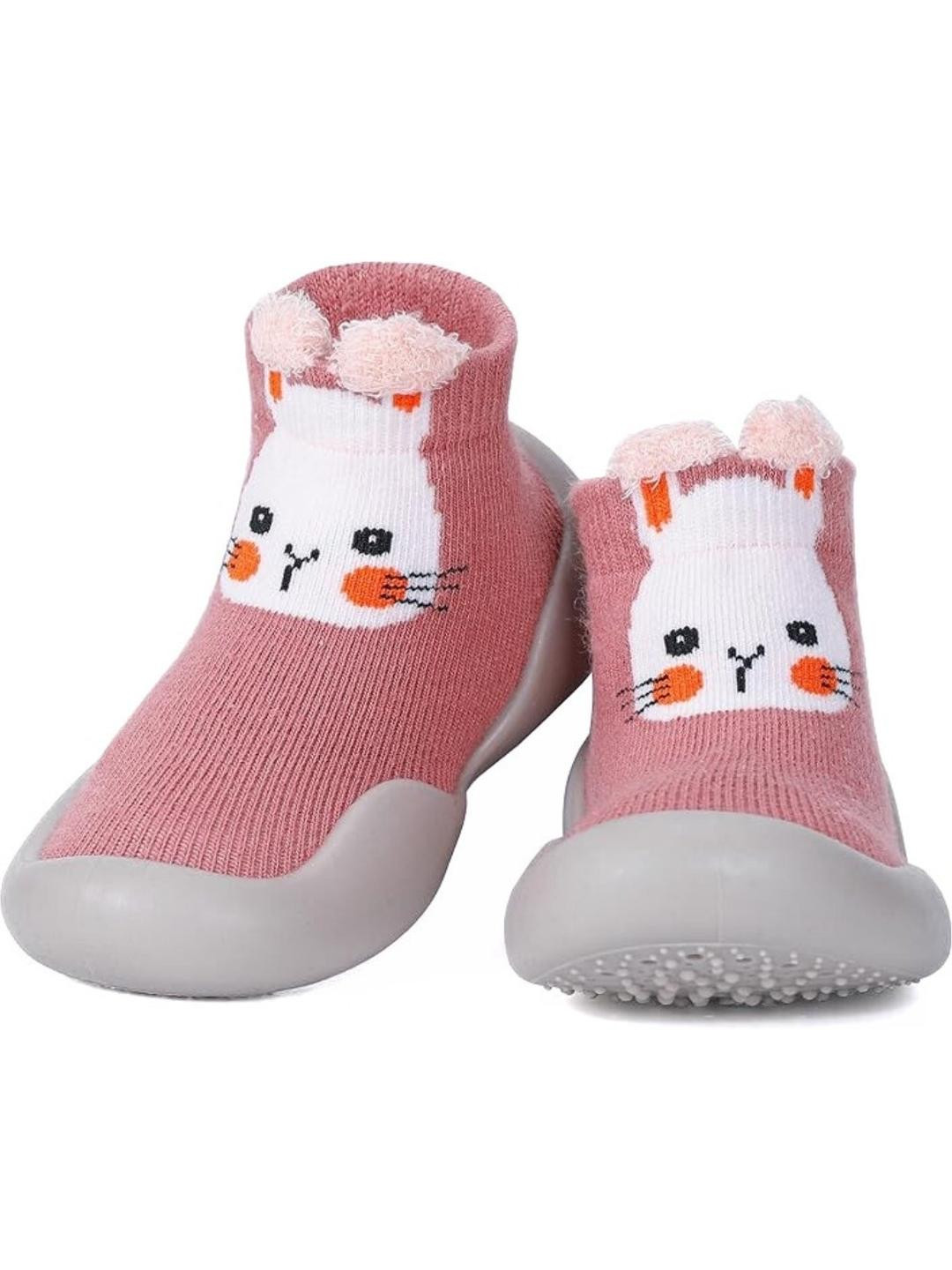 NESKA MODA 12 To 15 Months Infants Anti-Skid Silicon Sole Rubber Socks Shoes/ Booties