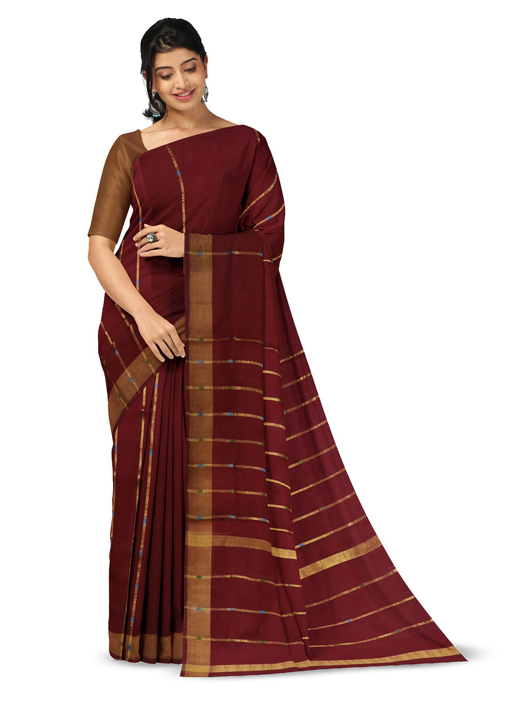 APCO Vemavaram Striped Pure Cotton Saree