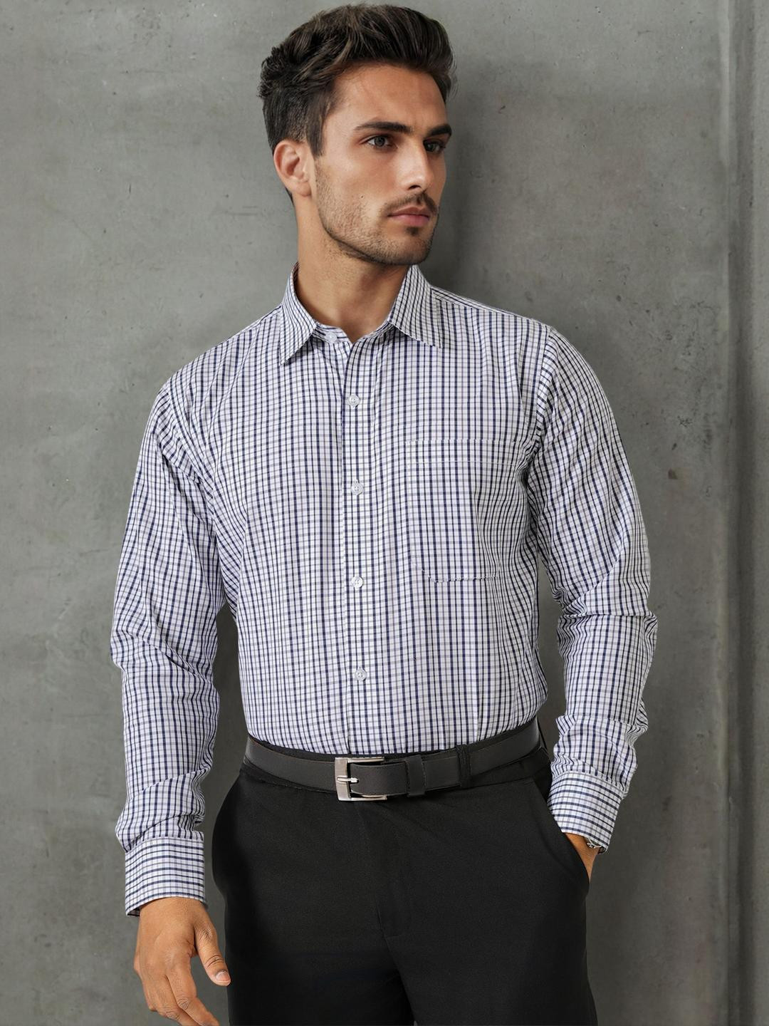 Haute Tissue Tartan Plaid Formal Shirt
