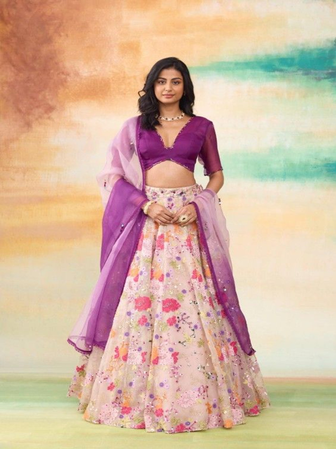 SHASHA GABA Made to Measure Lehenga & Blouse Organza