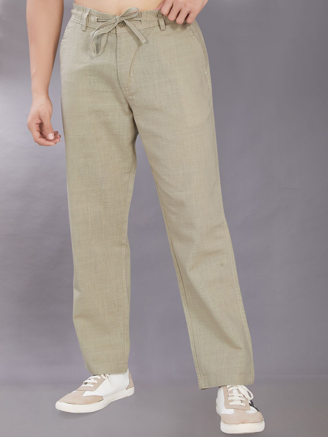 THE BEETEL HOUSE Men Relaxed Fit Easy Wash Trousers