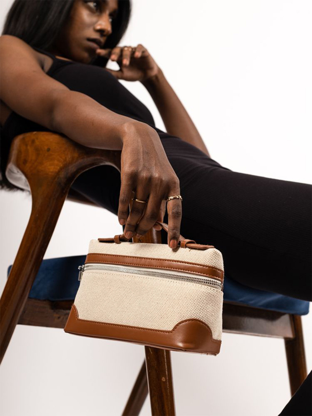 Charme Colourblocked Half Moon Sling Bag