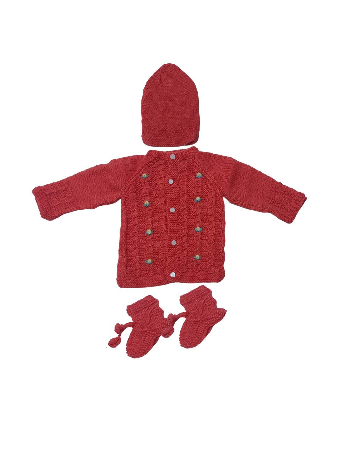 Cute Collection Unisex Kids Striped Woollen Cardigan