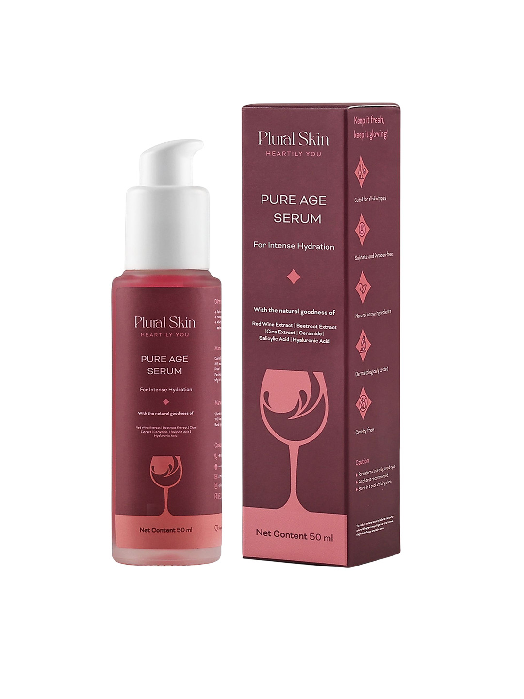 Plural Skin Pure Age Serum For Intense Hydration With Salicylic Acid - 50 ml