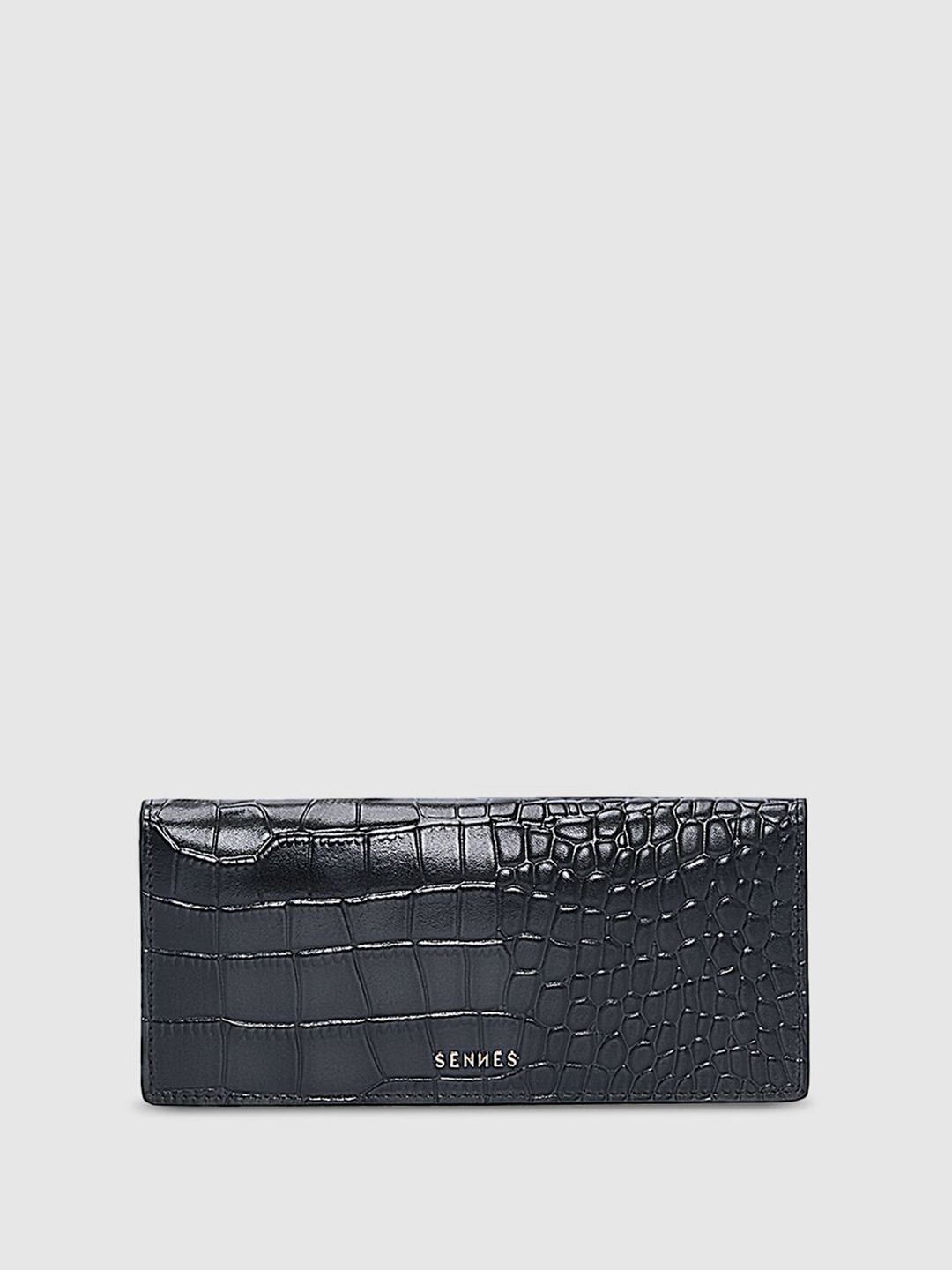 SENNES Women Geometric Textured Leather Two Fold Regular Wallet