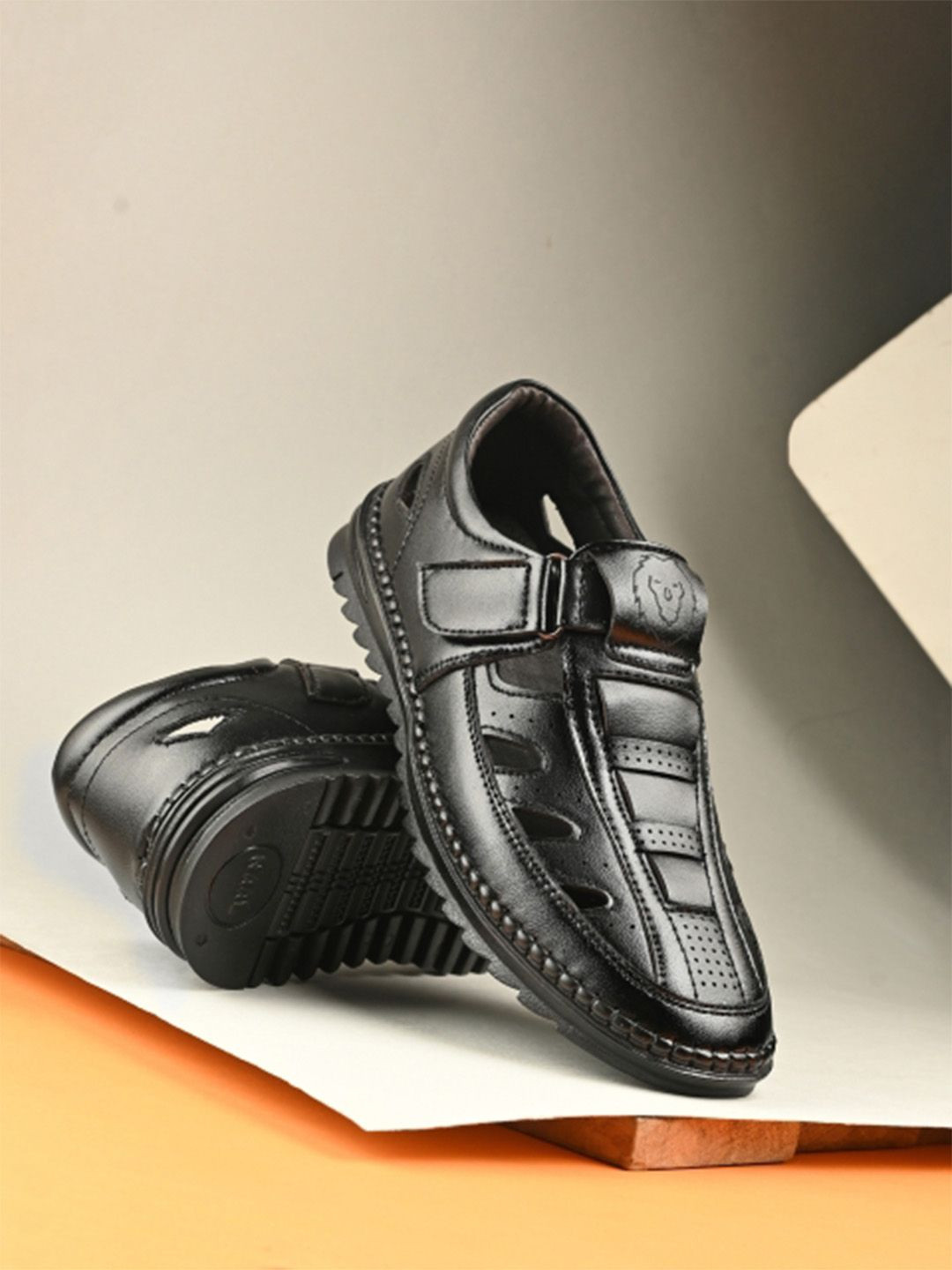 KASTAVA Men Fisherman Sandals With Velcro Fastening