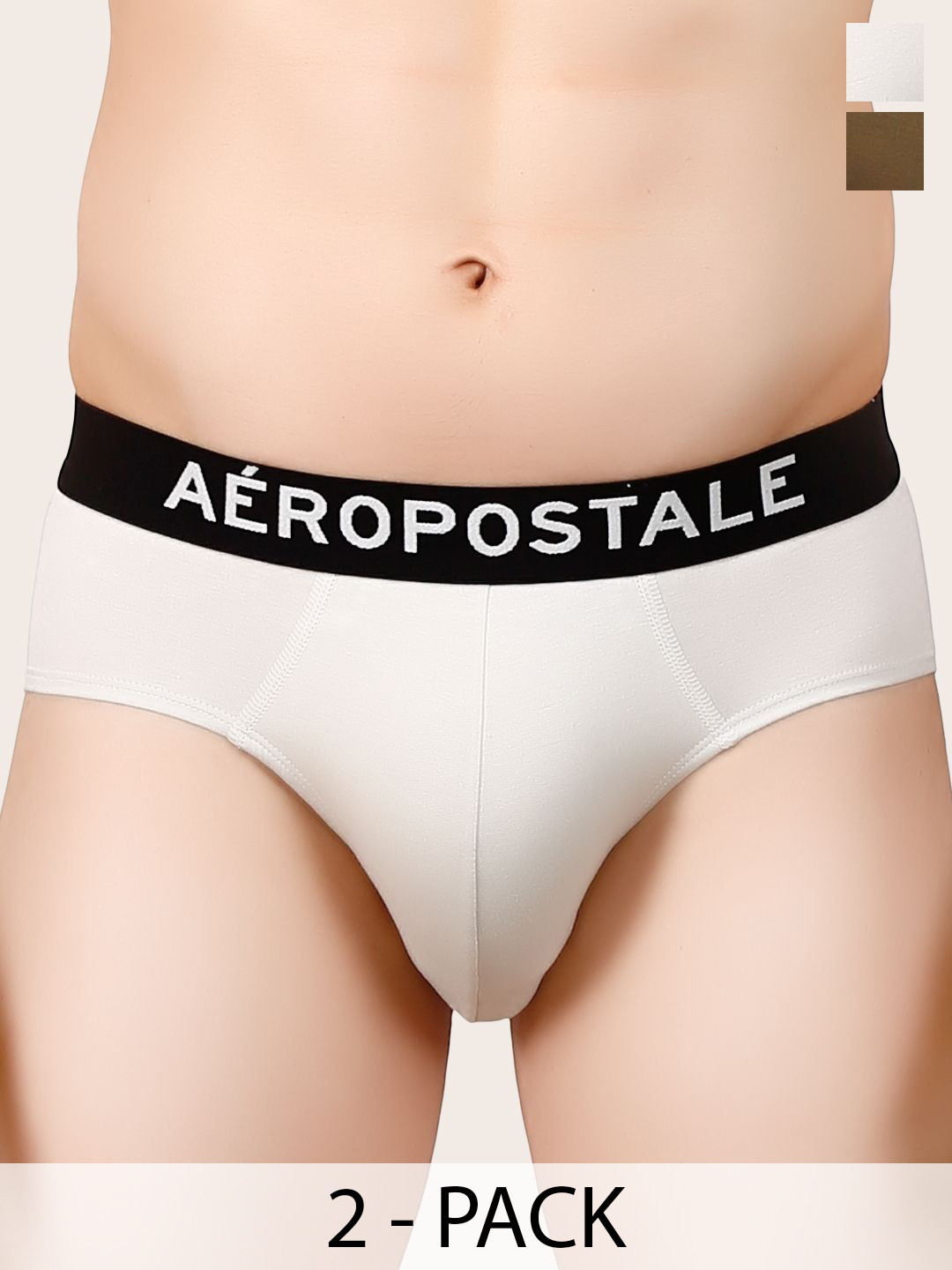 Aeropostale Mens Pack of 2 Basic Briefs