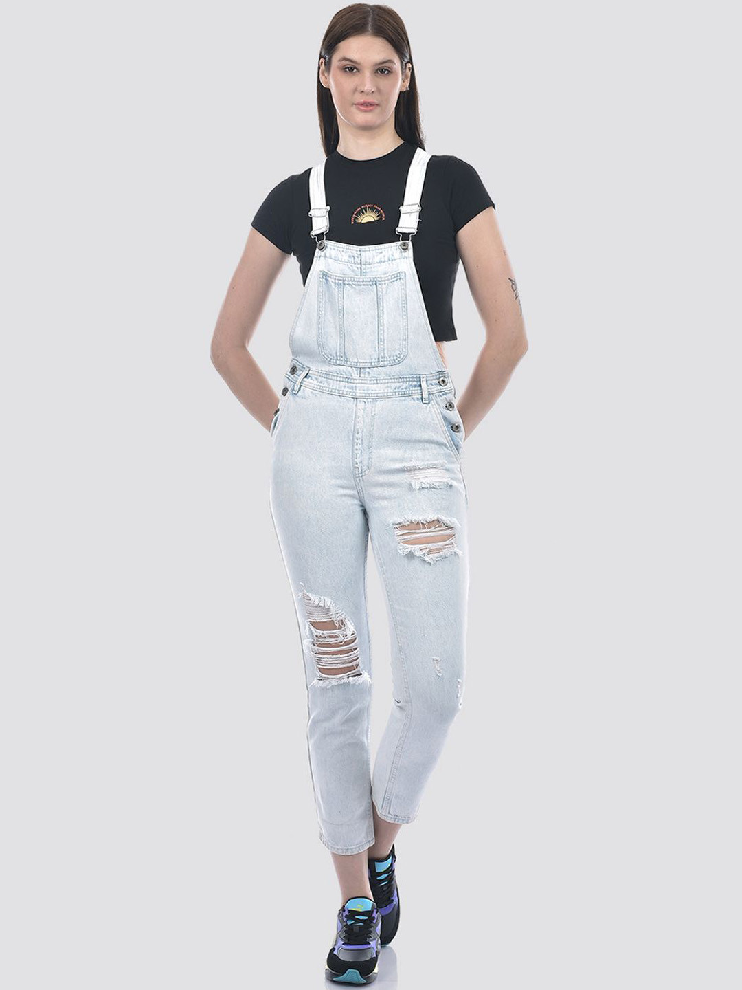 CAMLA Shoulder Strap Neck Cotton Dungarees